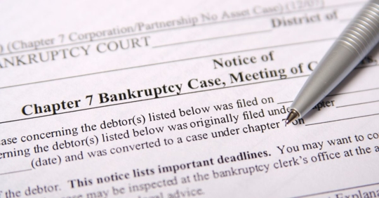 Chapter 7 bankruptcy papers